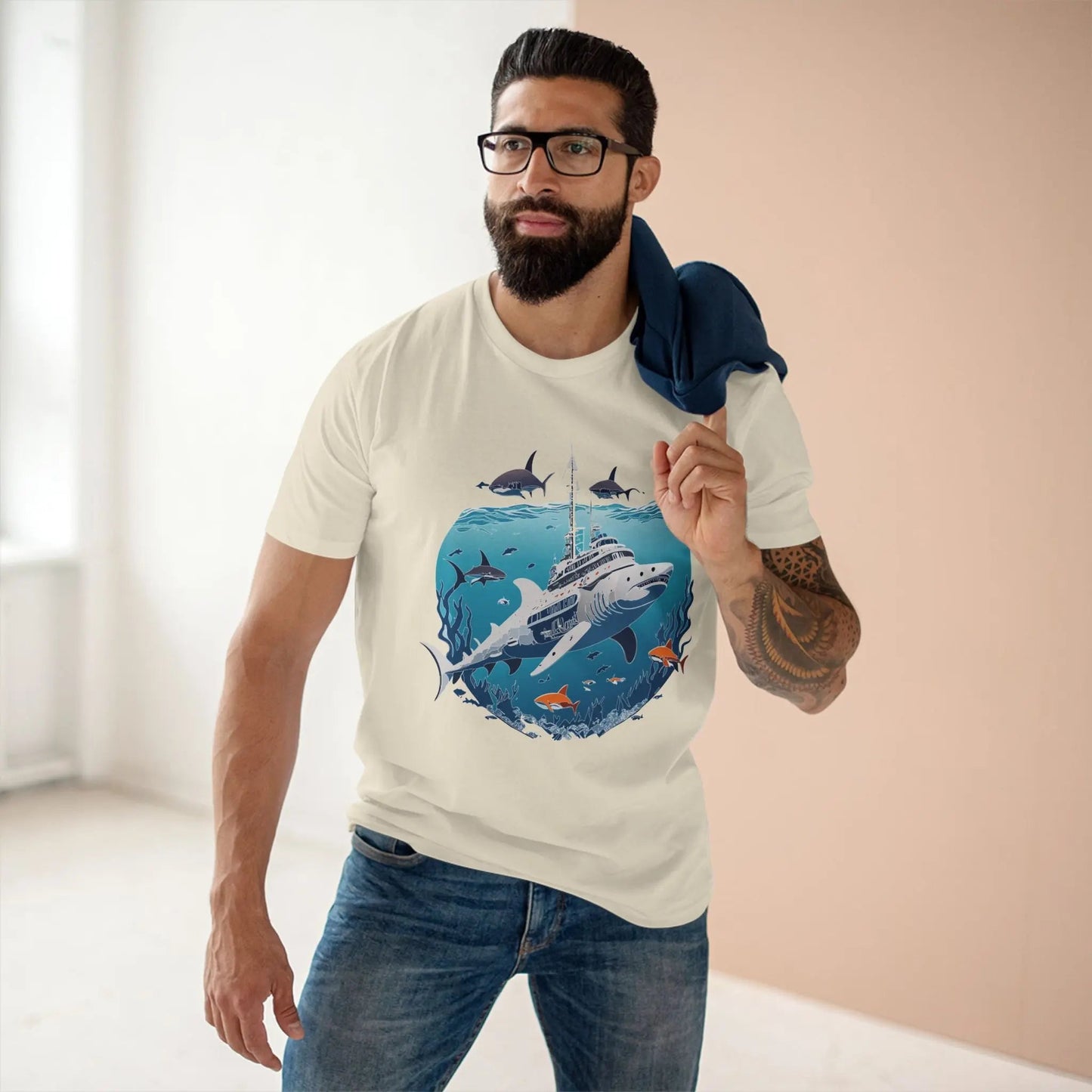 Ocean Coast Graphic Unisex 100 Cotton Staple Tee 8
