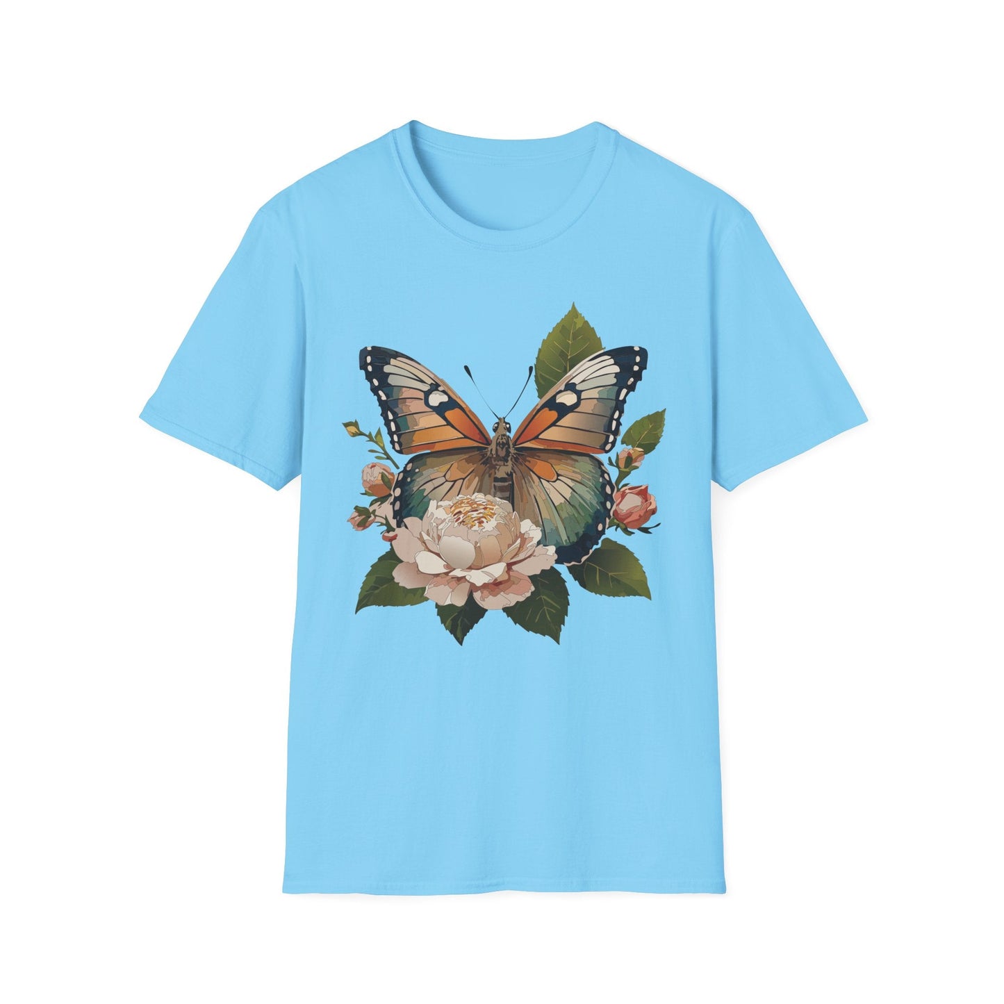 Monarch Butterfly Shirt Unisex Softstyle Cotton Tee Short Sleeve Gildan 64000 Everyday Wear