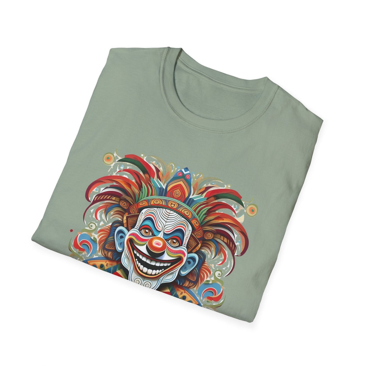 Clown Shirt Unisex Tee Funny Man Circus Shirt Scary Man Tee Gildan Softstyle 64000
