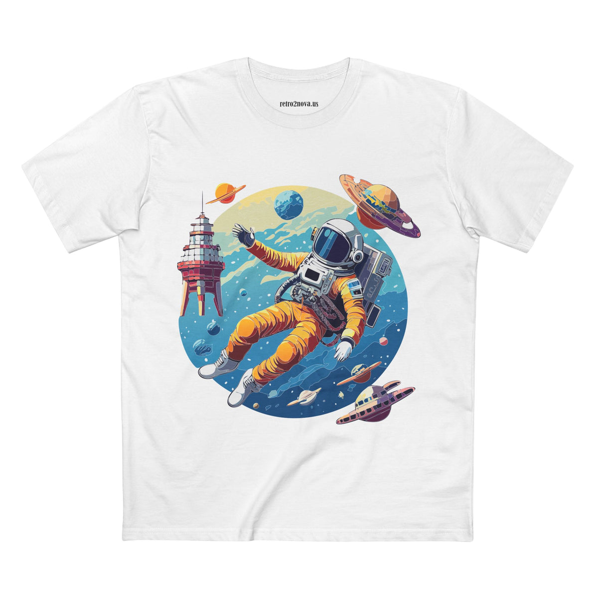 Cosmos Astronaut Graphic Tee Staple Unisex 100 Cotton Tee Shirt - CS-39