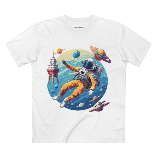 Cosmos Astronaut Graphic Tee Staple Unisex 100 Cotton Tee Shirt - CS-39