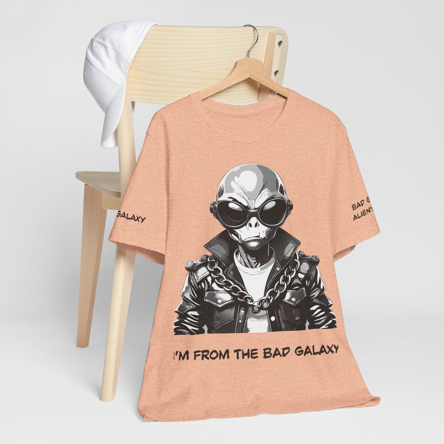 Bad Galaxy Alien Tee Shirt Made To Order 100 Percent Cotton Lightweight Eco Friendly Inks