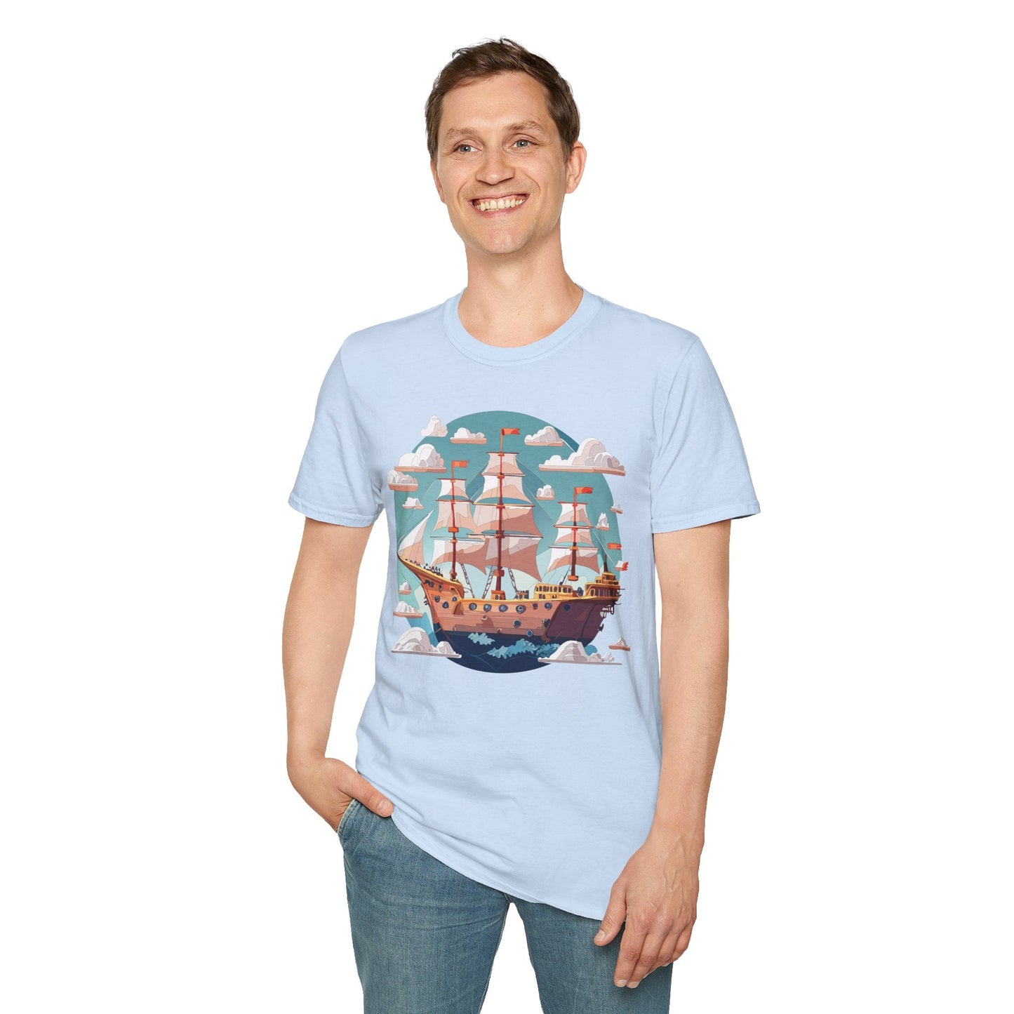 Unisex Ship Frigate Vessel T Shirt Softstyle 64000 Cotton Tee Ultimate Everyday Comfort