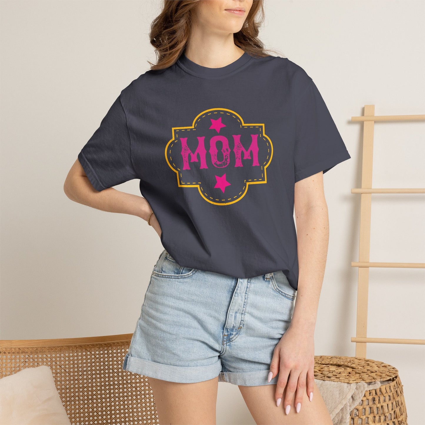 Mom T-shirt Mother Day Mama Tee Unisex Comfort Colors Garment-Dyed Cotton h81