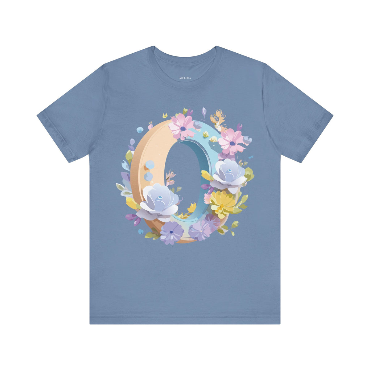 Letter O Graphic Unisex Cotton Bella+Canvas Tee with Art Letter Design