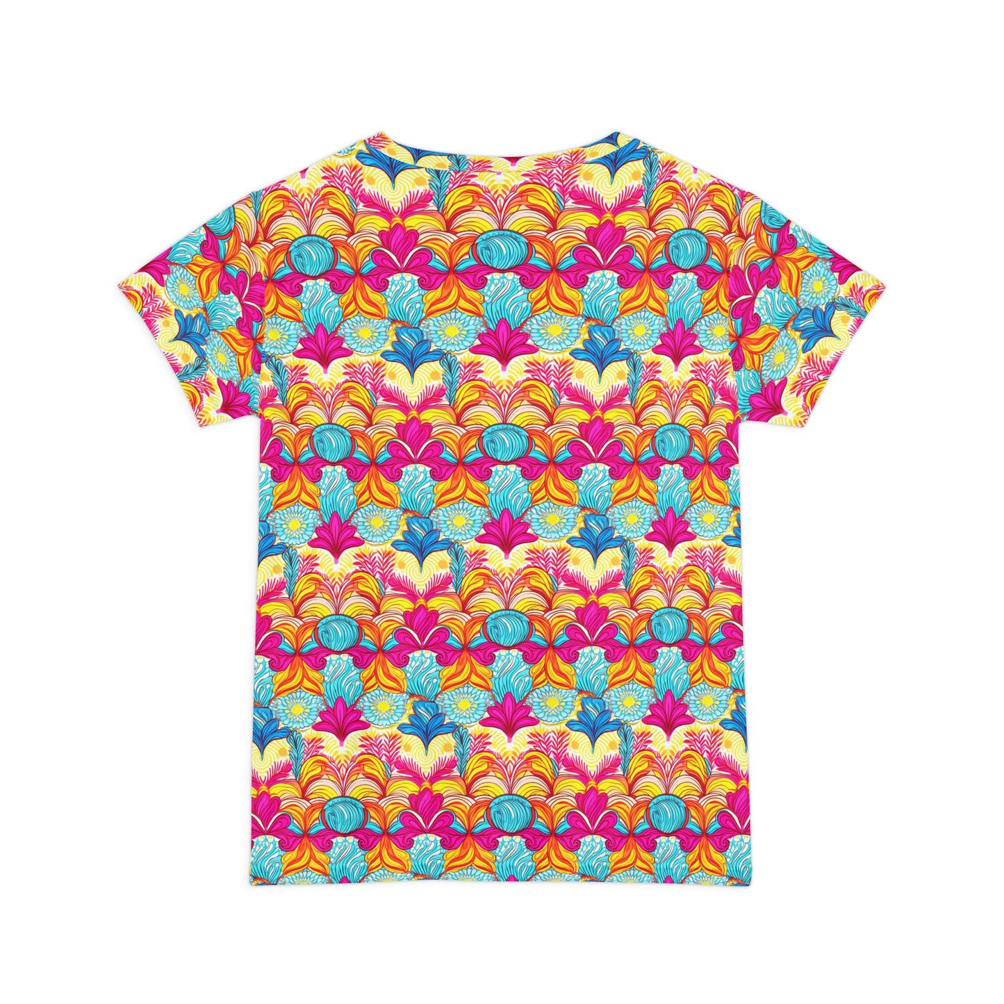Women Poly Span T-Shirt with Floral Print