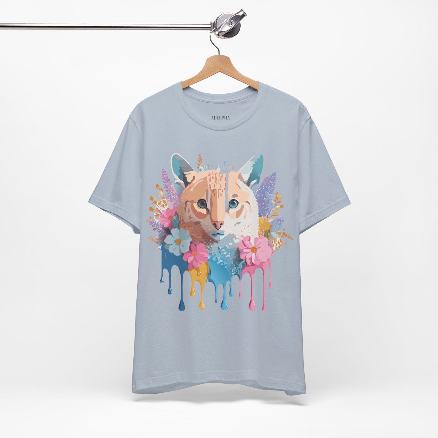 Cat Graphic Tee Unisex Short Sleeve With Adelpha Artwork Vintage Inspired