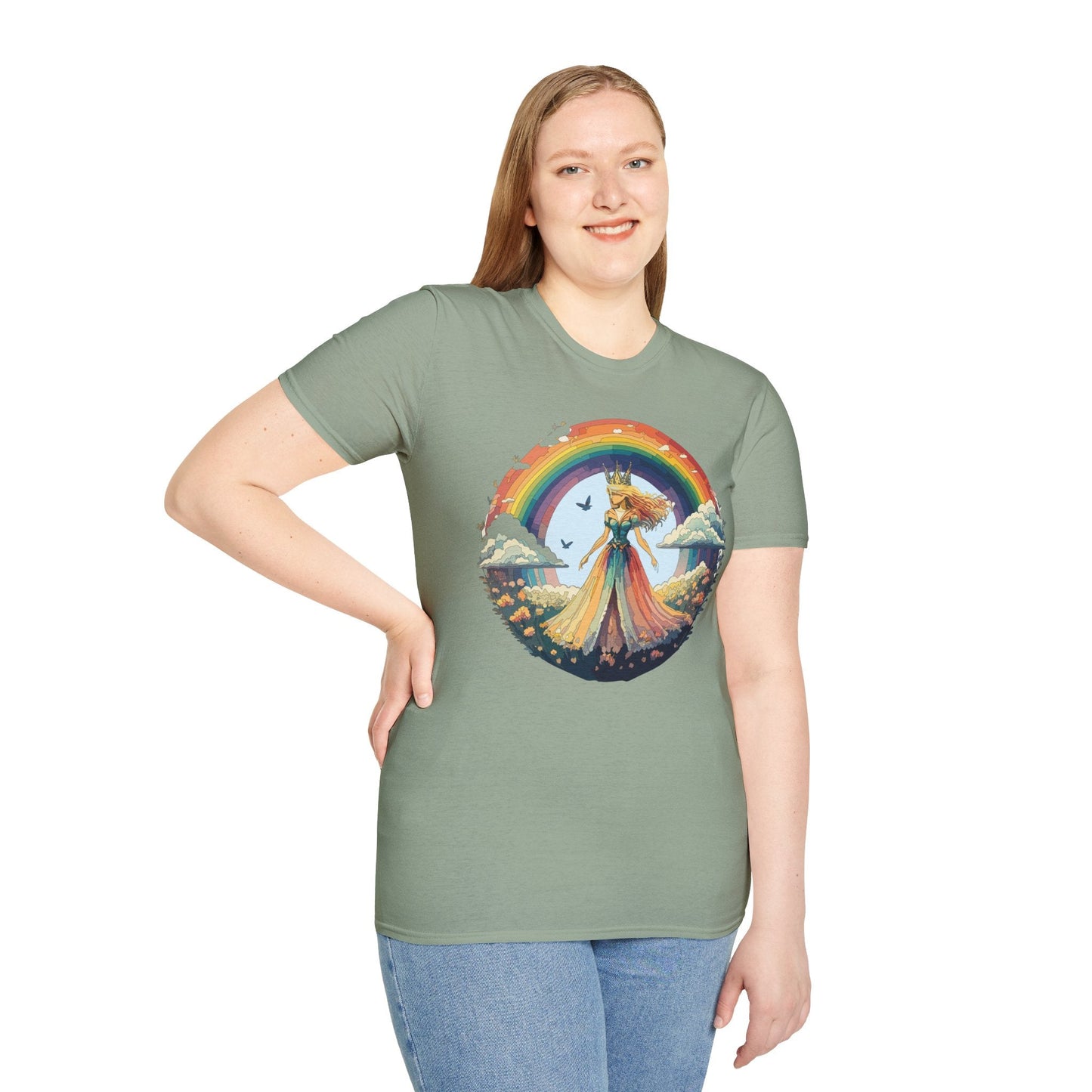 Womens Graphic T Shirt Art Design Tee Softstyle 64000 Unisex Lightweight Cotton Fabric
