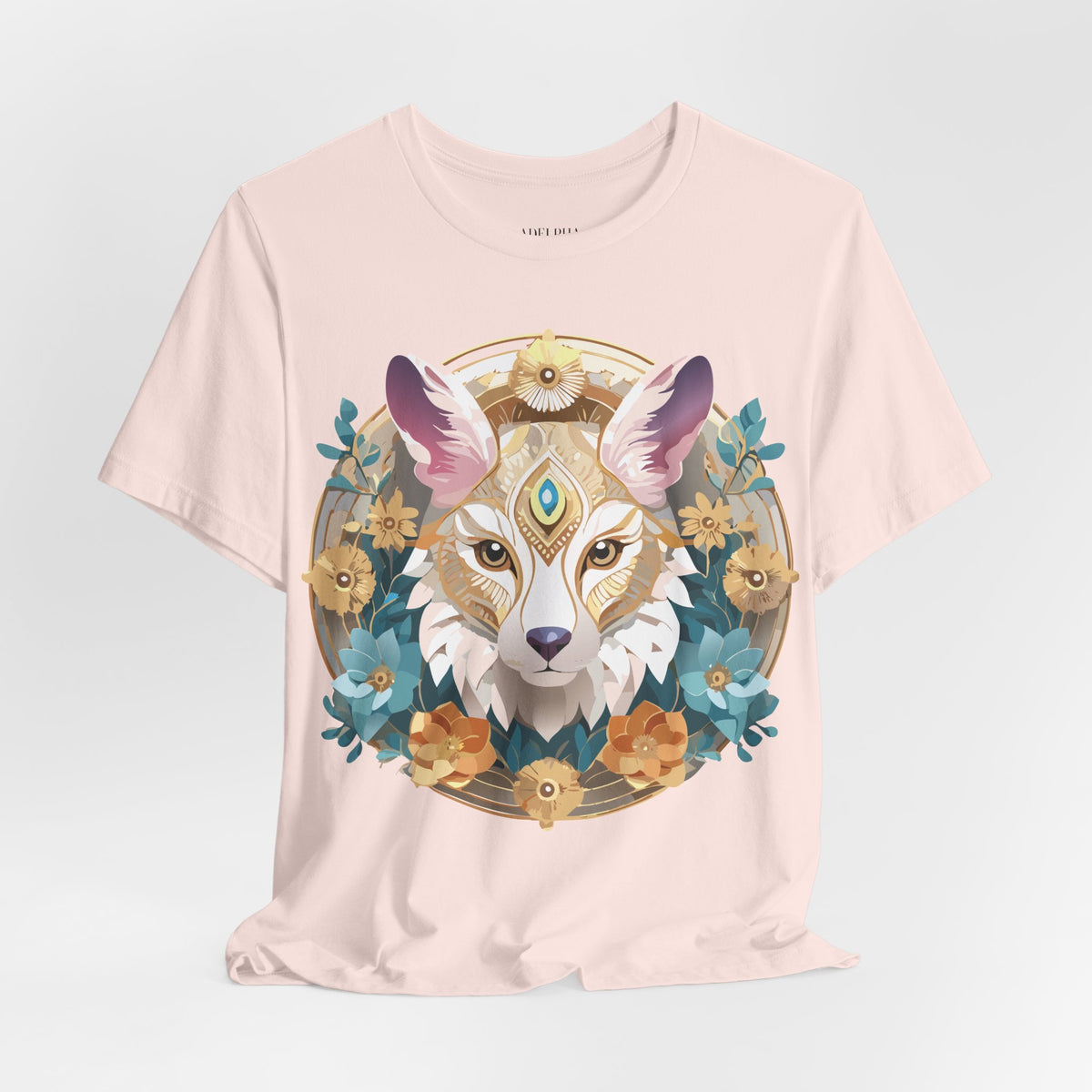 Medallion Graphic Unisex Cotton Bella+Canvas Tee with Art Design d30