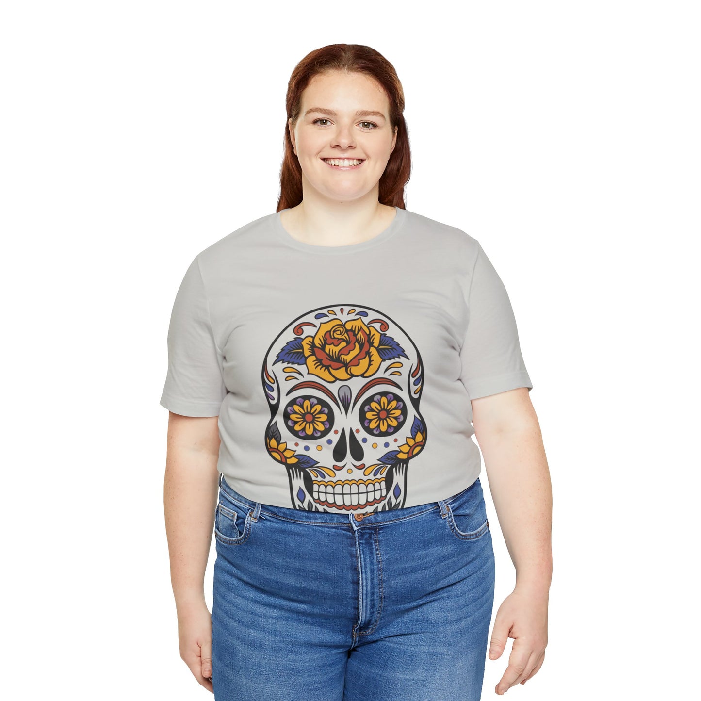 Unisex Cotton Tee Shirt with Skull