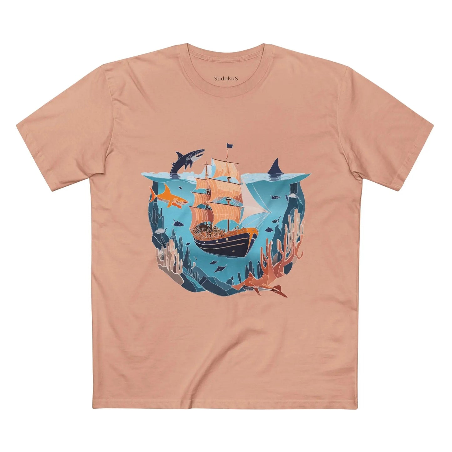 Ocean Coast Graphic Unisex 100 Cotton Staple Tee 28