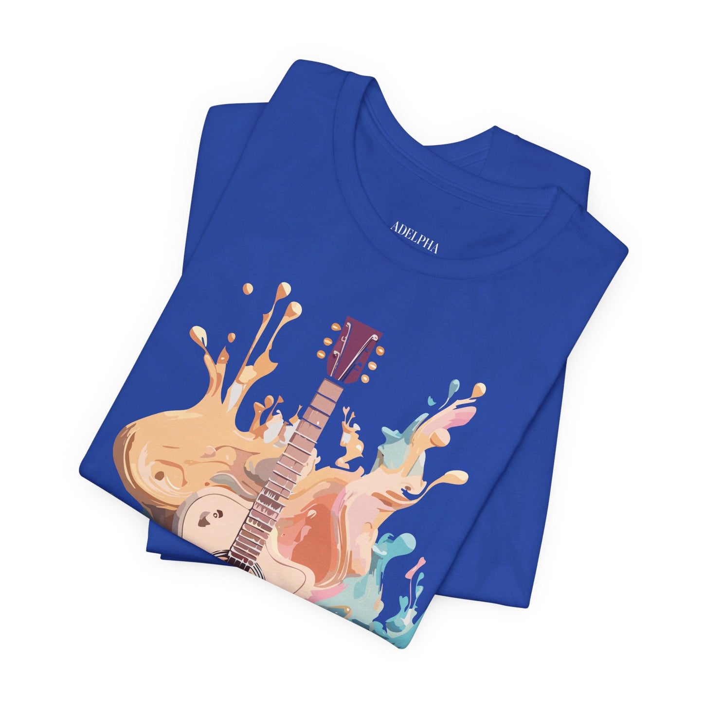 Music Graphic Unisex 100 Cotton Vintage Art with Musical Elements Tee 67
