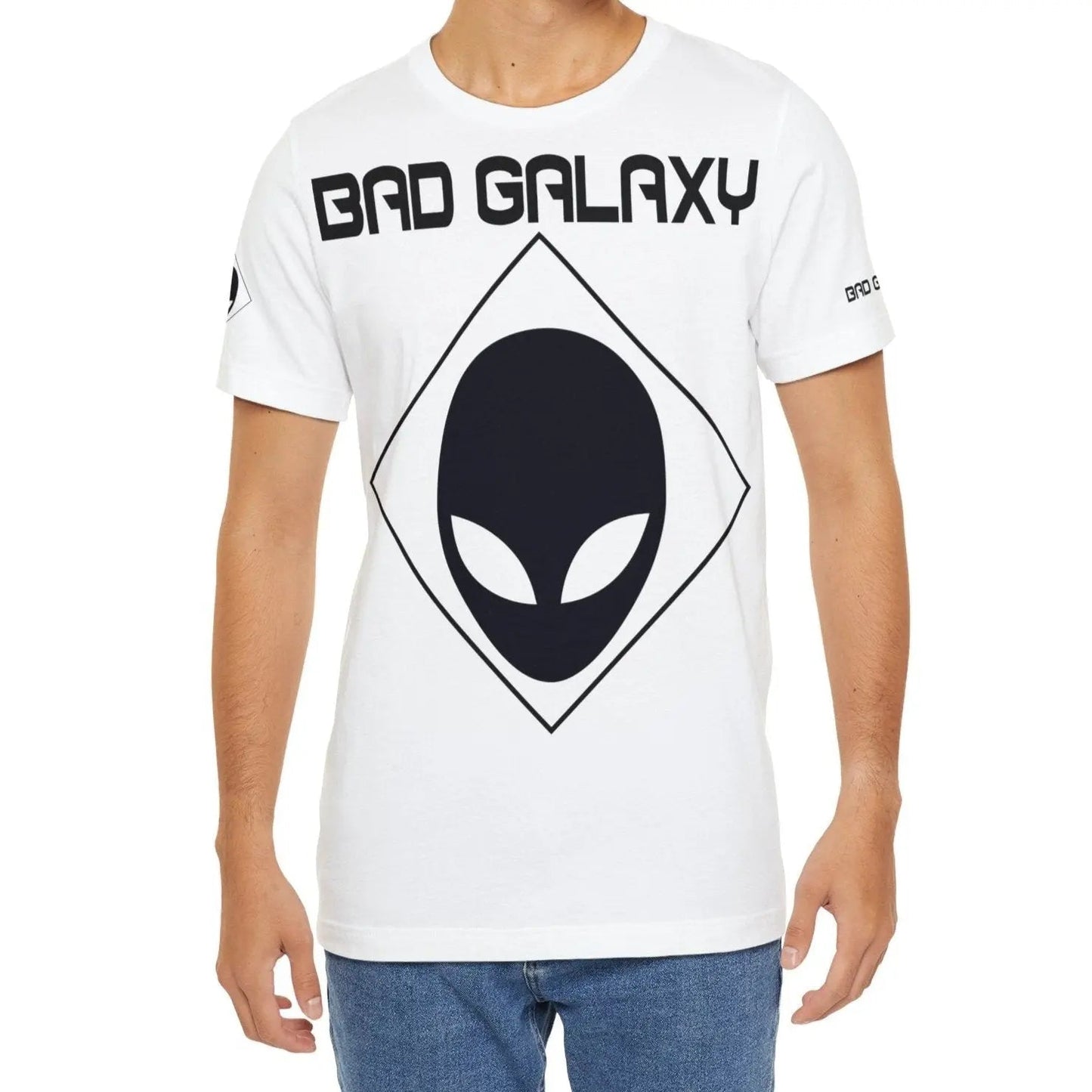 Bad Galaxy Alien Graphic Tee Shirt 100 Percent Cotton Lightweight Eco Friendly Wear