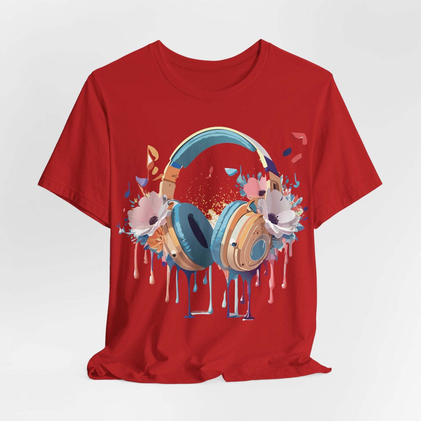 Music Graphic Unisex 100 Cotton Vintage Art with Musical Elements Tee 102