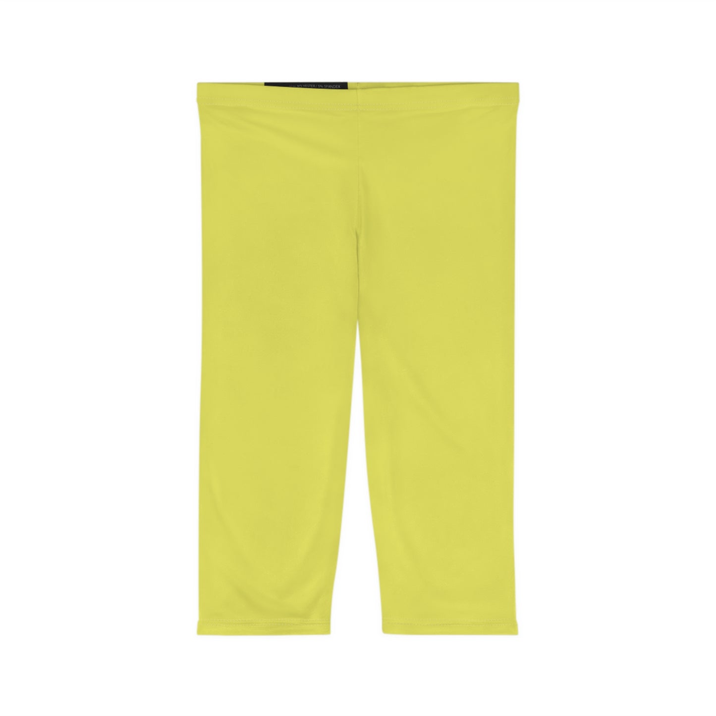 Lemon Color Women's Brushed Suede Poly Span Casual Capri Leggings XS-2XL