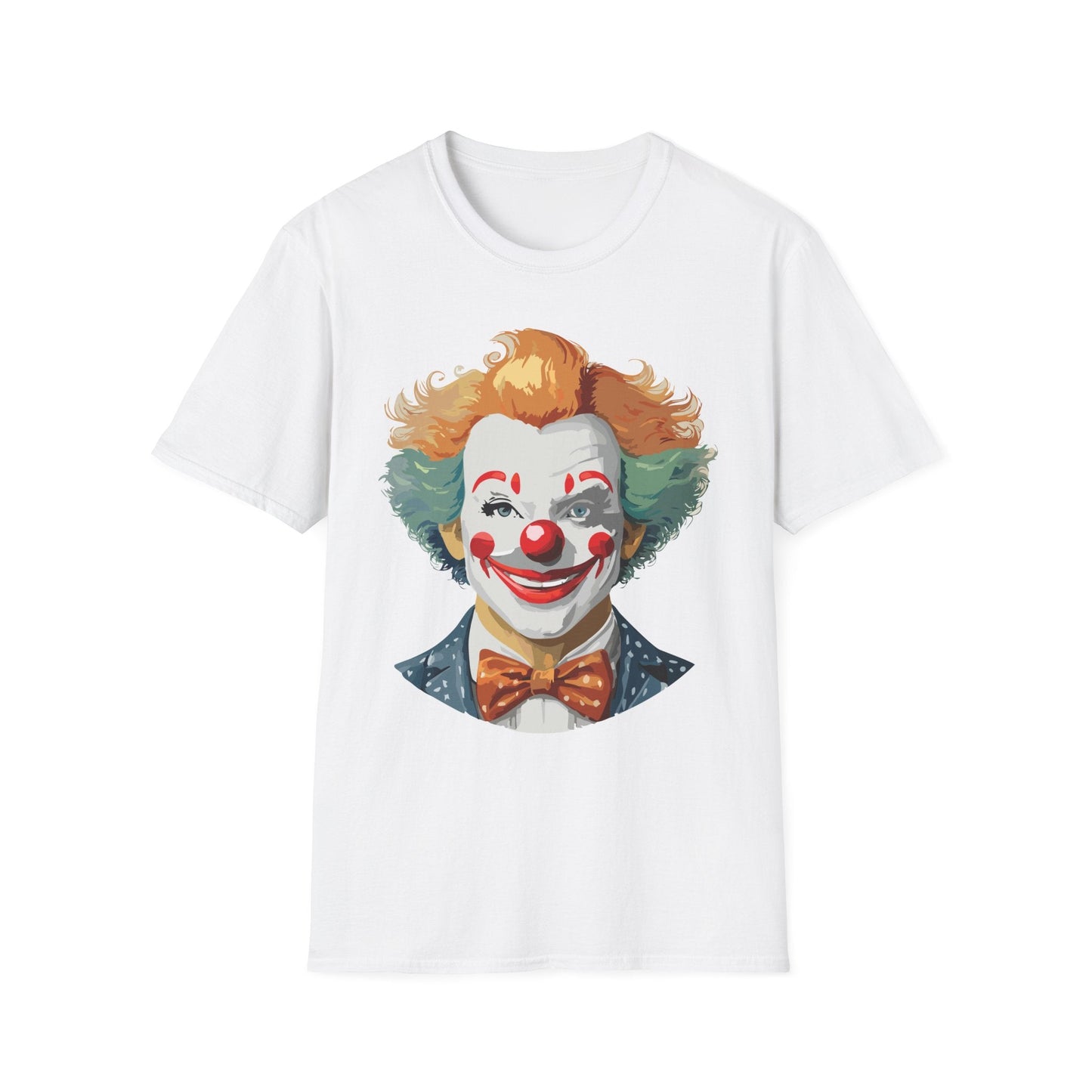 Unisex Short Sleeve Softstyle Clown T Shirt With Funny Man Circus Theme Tee Gildan 64000