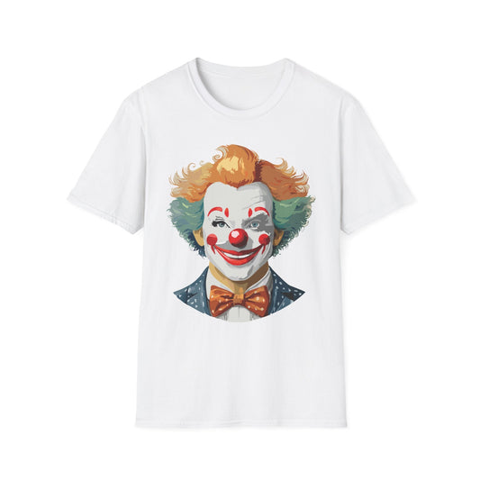 Unisex Short Sleeve Softstyle Clown T Shirt With Funny Man Circus Theme Tee Gildan 64000