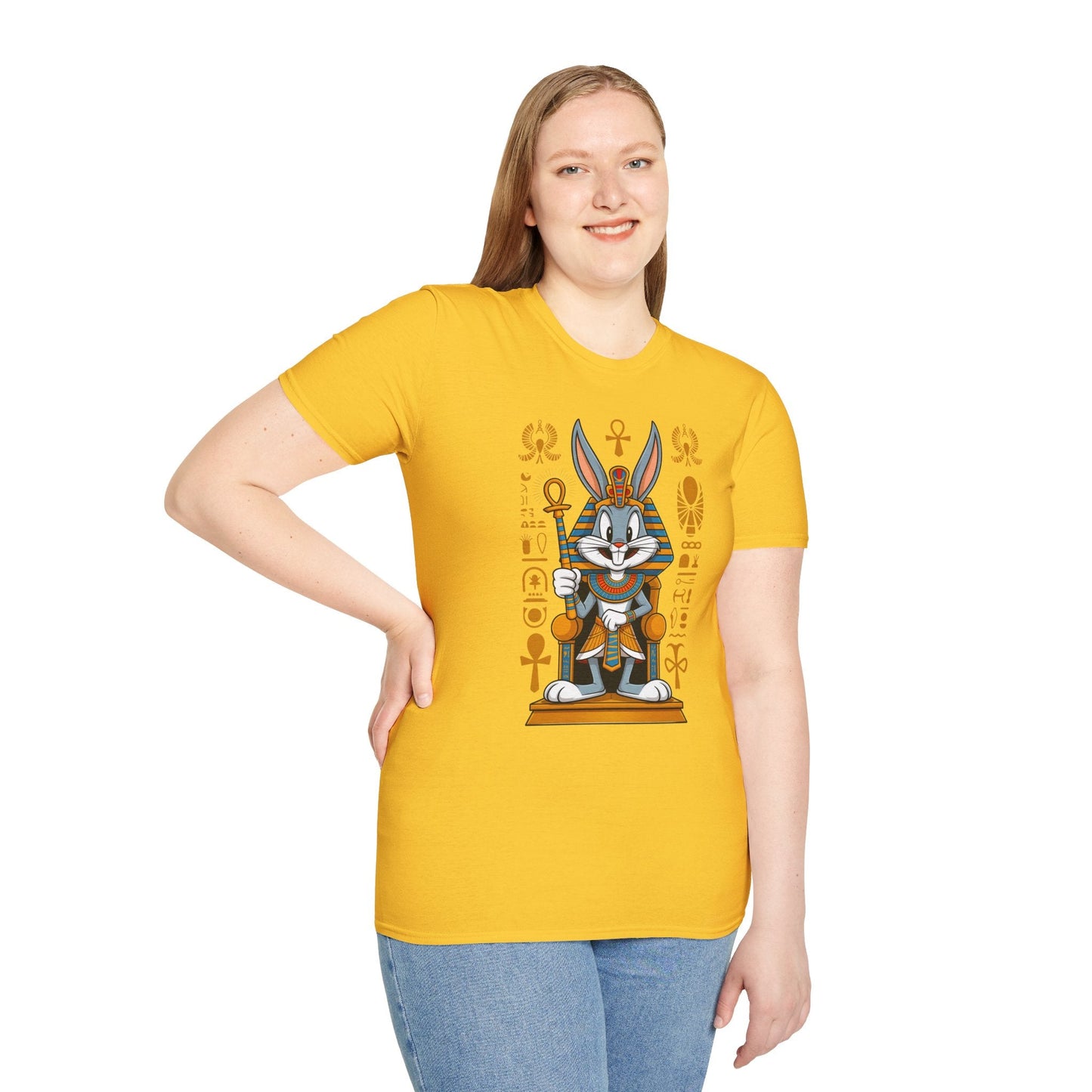 Bugs Bunny T Shirt Unisex Softstyle 64000 Cartoon Animation Tee Ring Spun Cotton