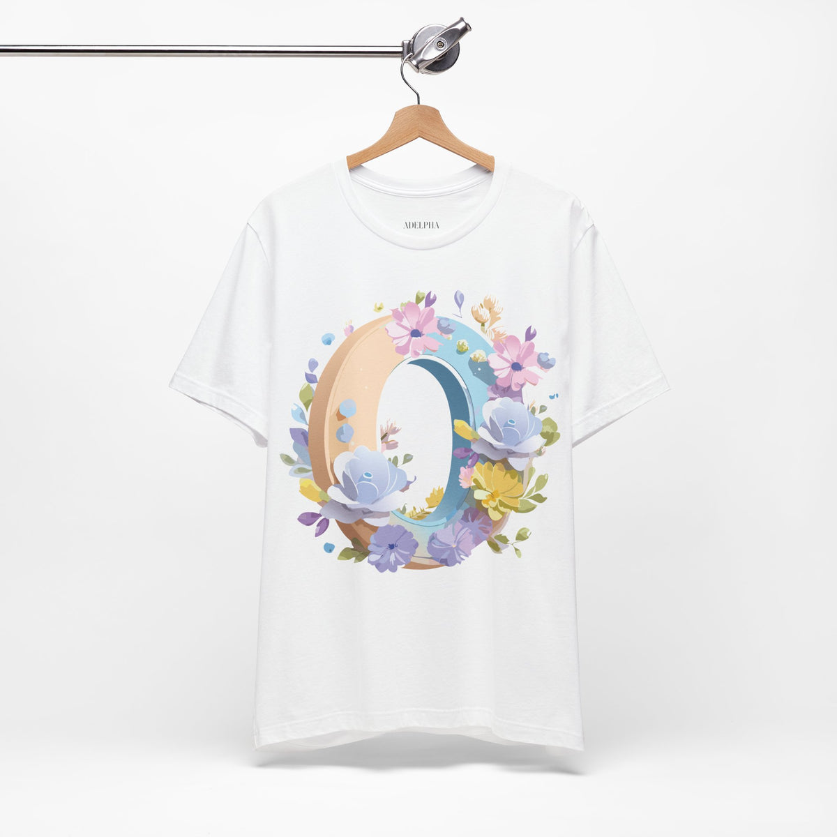 Letter O Graphic Unisex Cotton Bella+Canvas Tee with Art Letter Design