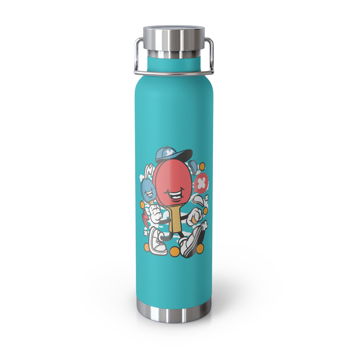 22oz Copper Insulated Water Bottle with Cartoon Design - CV29