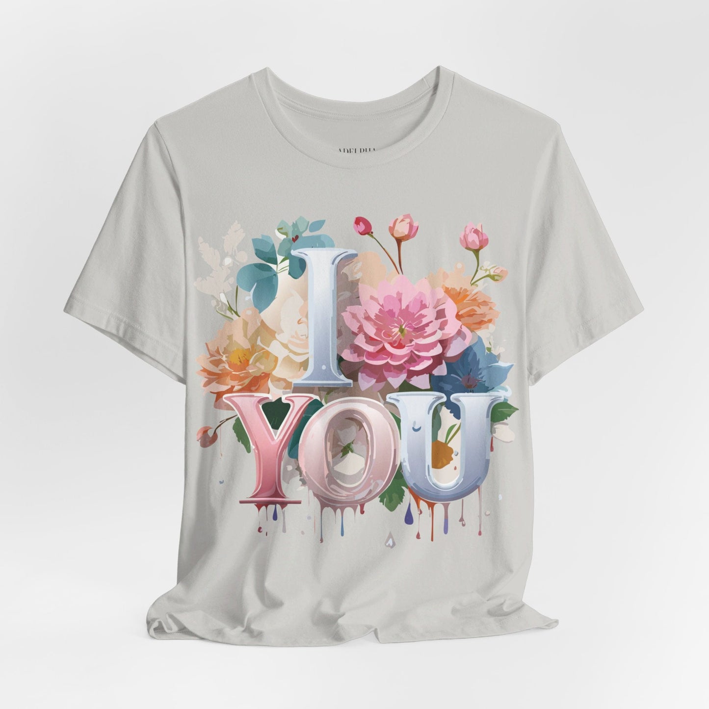 Valentine Day Graphic Unisex 100 Cotton Vintage Artwork with Love and Flower Design Tee 8