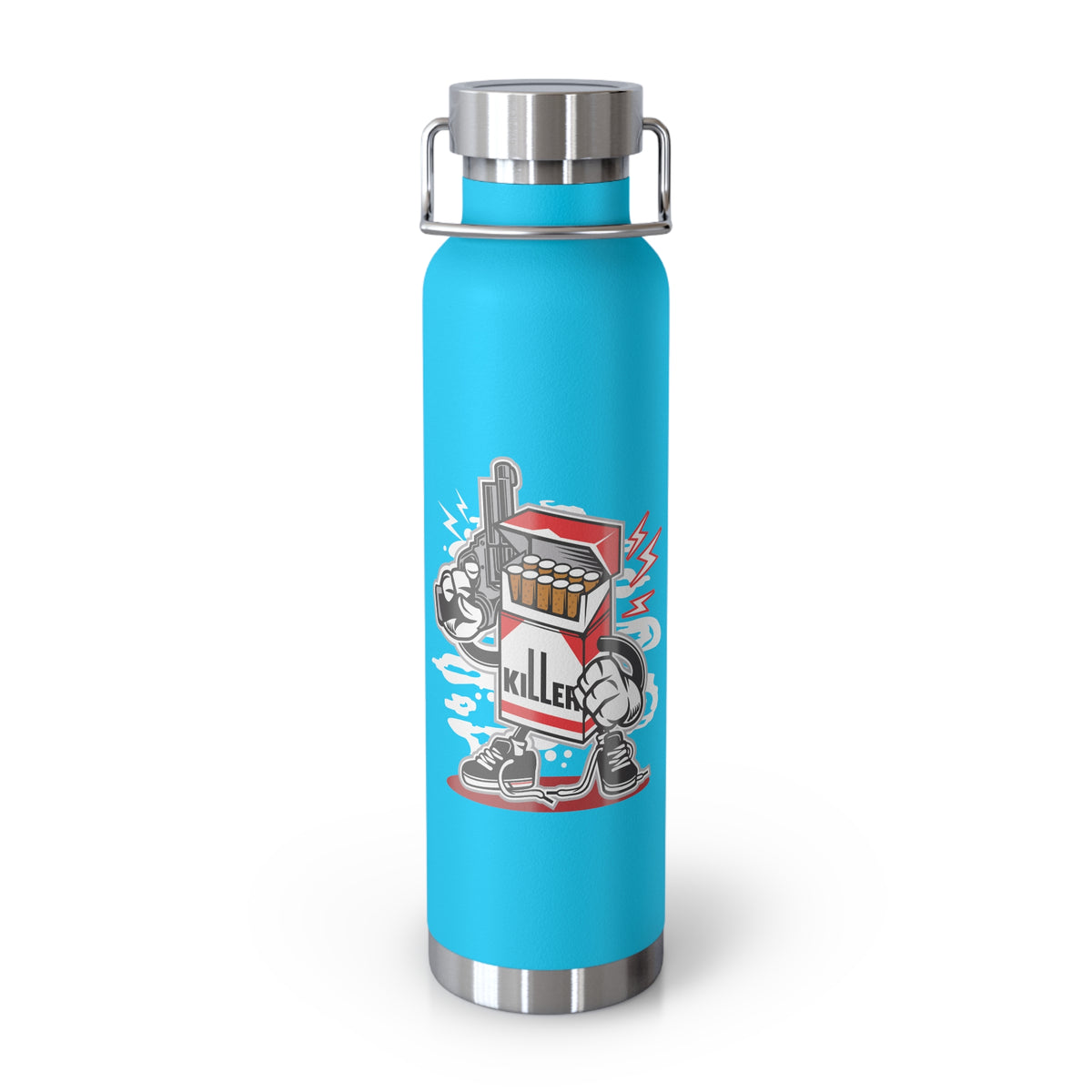 22oz Copper Insulated Water Bottle with Cartoon Design - CV15