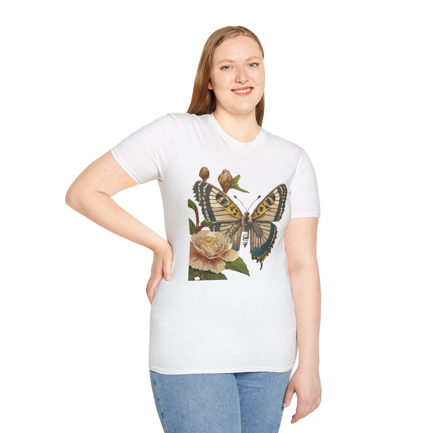 Butterfly Shirt Unisex T Shirt Monarch Butterfly Gildan Softstyle 64000 Cotton Tee