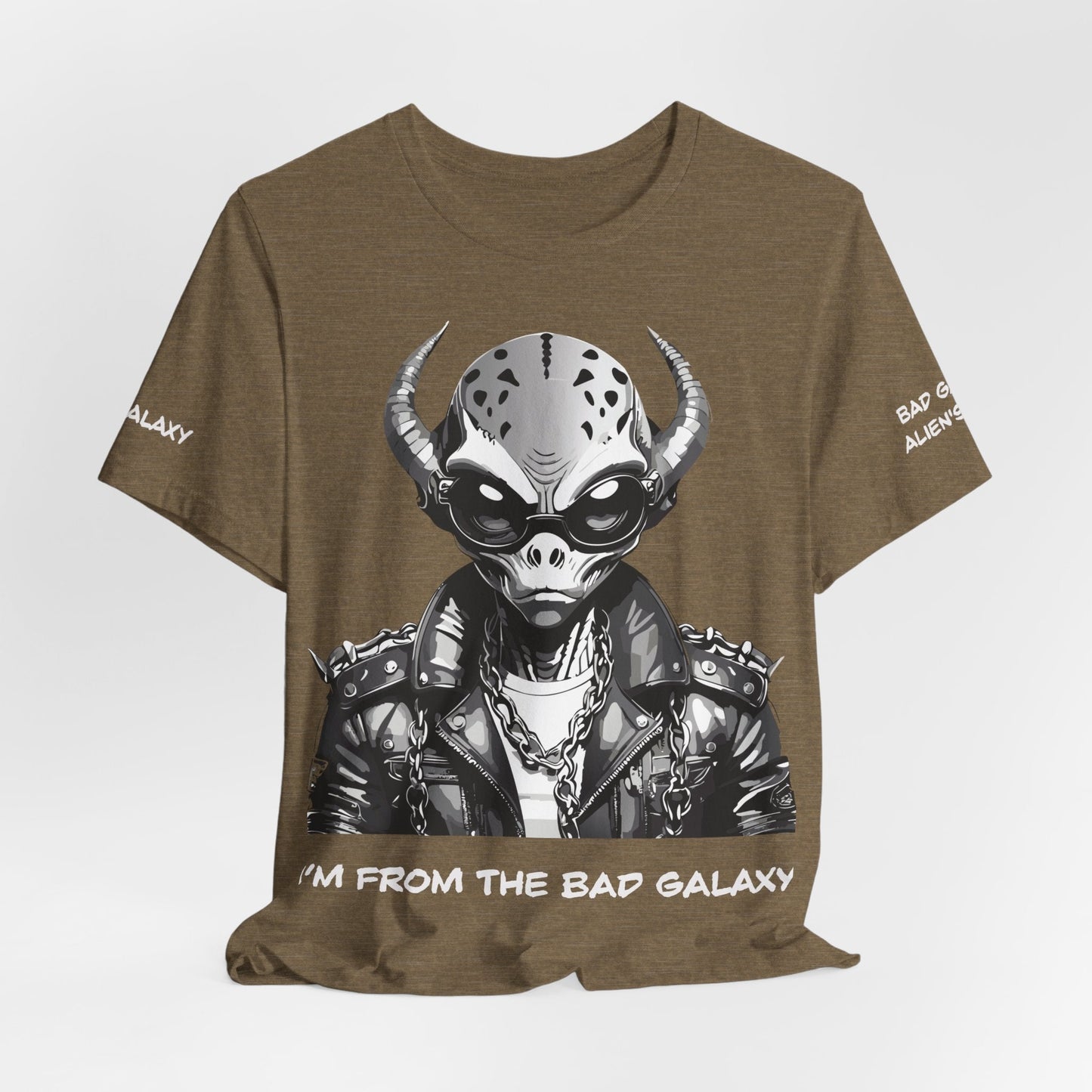 Alien Tee Shirt From Bad Galaxy 100 Percent Cotton Eco Friendly Ink Printed In USA