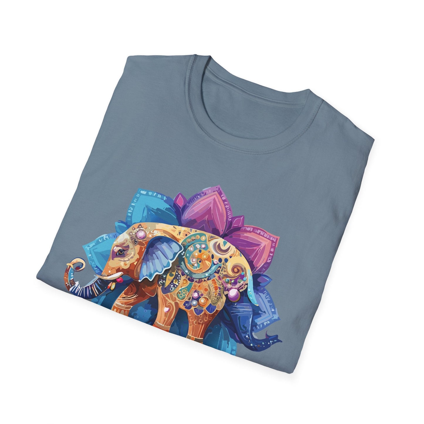 Unisex Elephant T Shirt Softstyle Gildan 64000 Cotton Tee For Animal Lovers And Collectors
