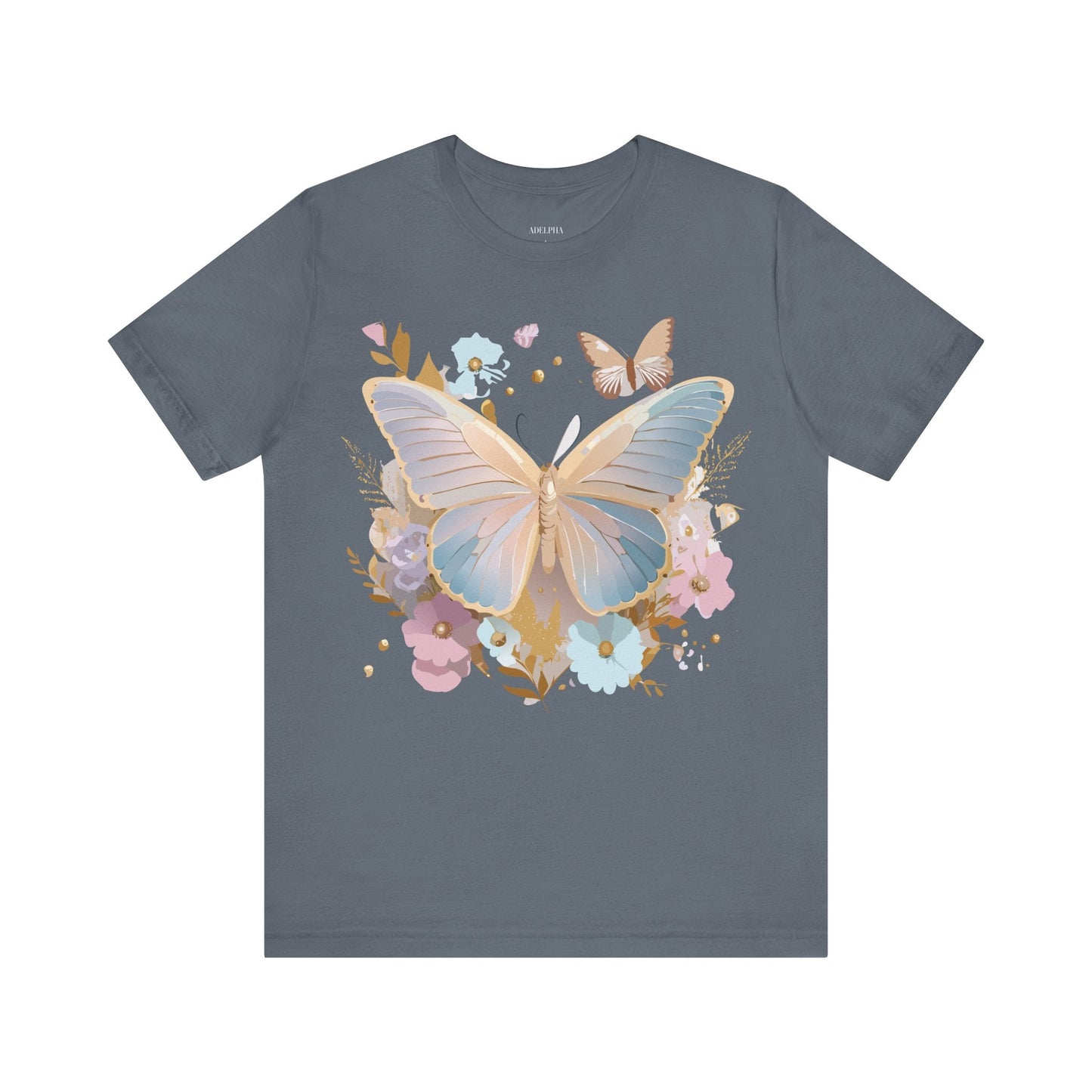 Butterfly Graphic T Shirt Unisex Vintage Artwork Tee By Adelpha