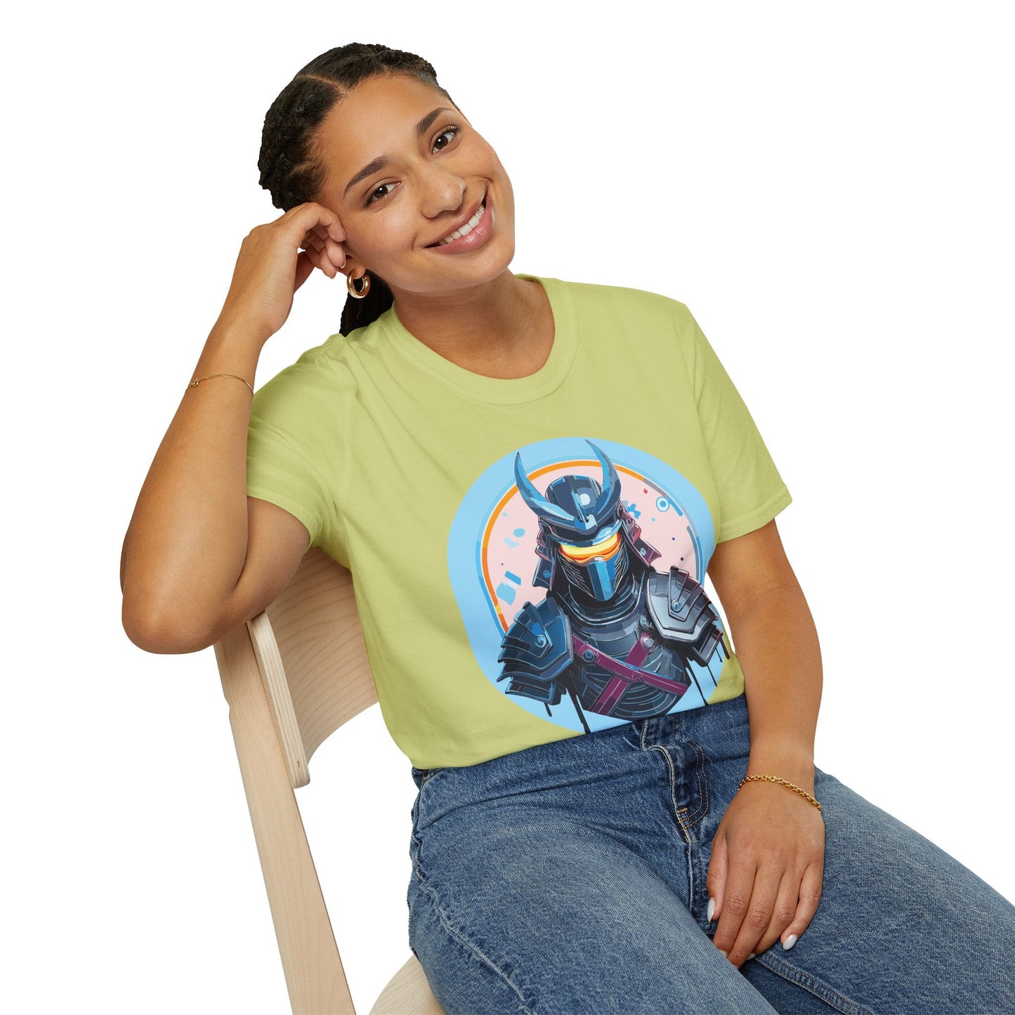 Samurai T Shirt Unisex Softstyle 64000 Tee Lightweight Comfortable 100 Percent Ring Spun Cotton