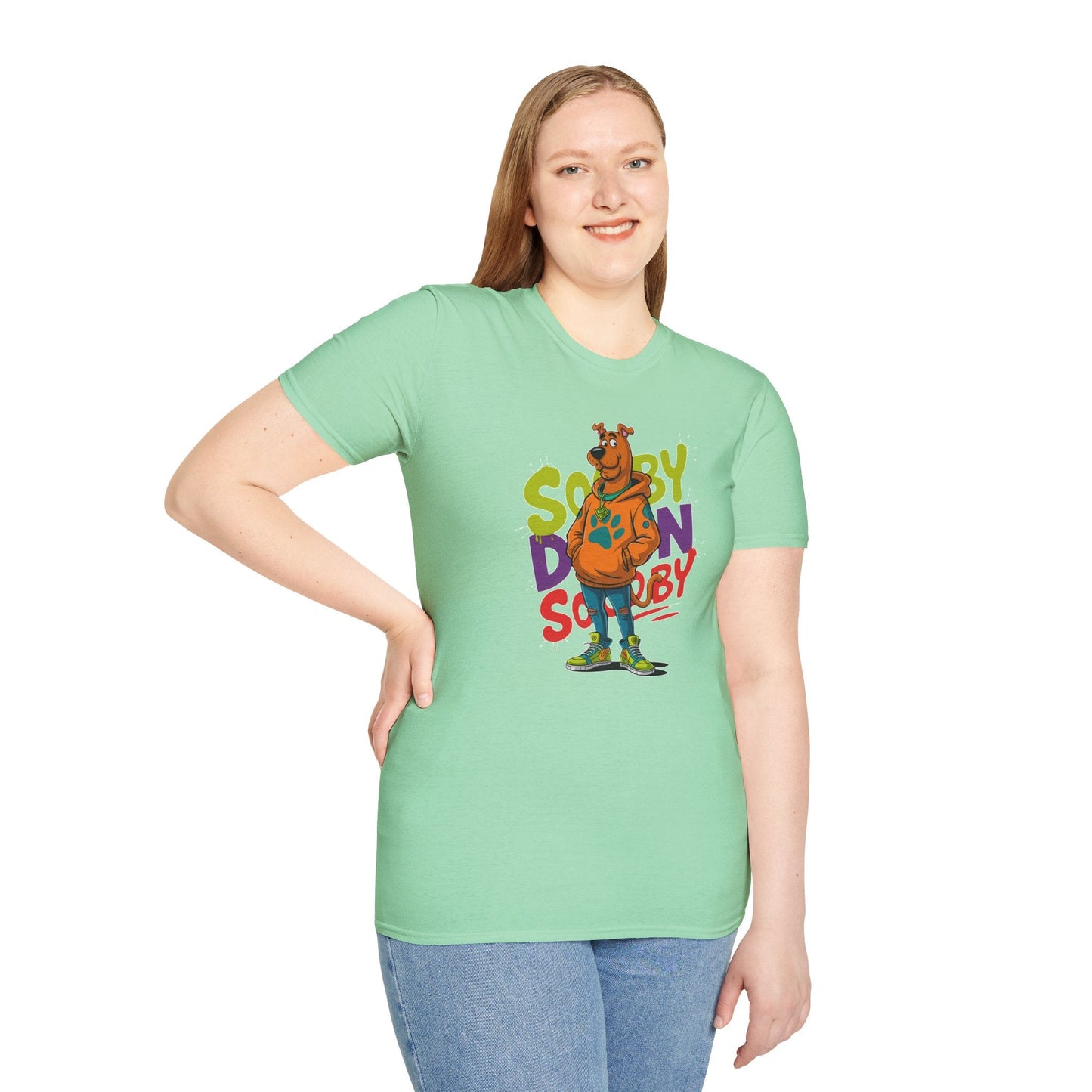 Unisex Cartoon T Shirt With Animation And Funny Animals Tee Gildan Softstyle 64000