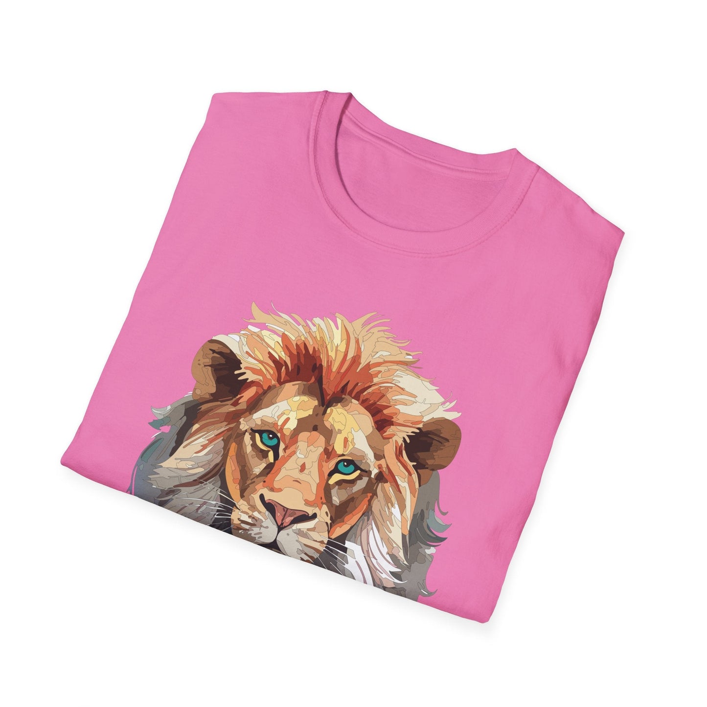 Lion Shirt Unisex Animal Tee Gildan Softstyle 64000 Cotton Tee