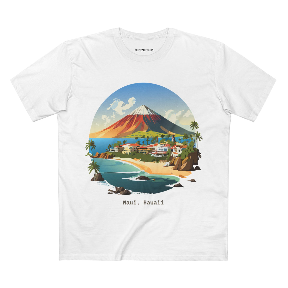 Maui Hawaii Vintage Beach Scene T-Shirt | Tropical Island Graphic Tee