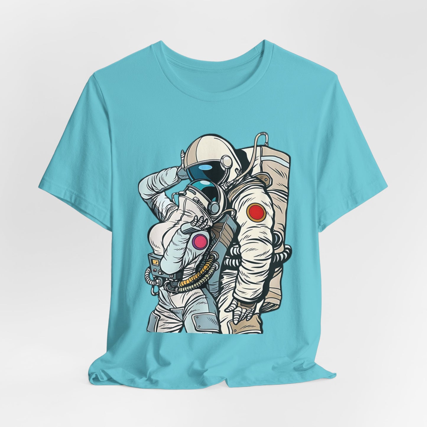 Unisex Astronaut T-shirt, Space Lovers Tee, Cosmic Top, Astronaut Graphic Tee, Cosmos Graphic T-Shirt, Love Shirt Art T-Shirt