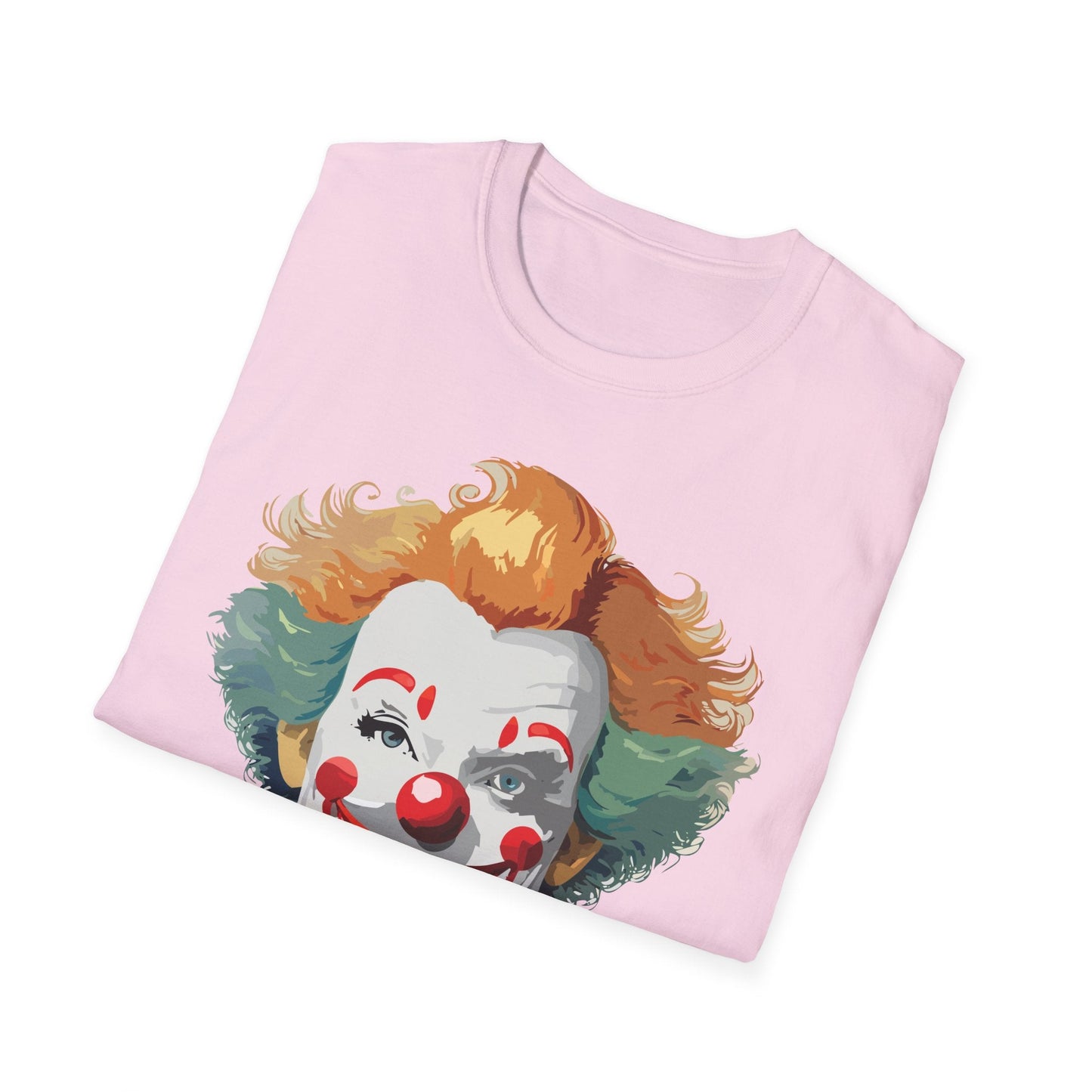 Unisex Short Sleeve Softstyle Clown T Shirt With Funny Man Circus Theme Tee Gildan 64000