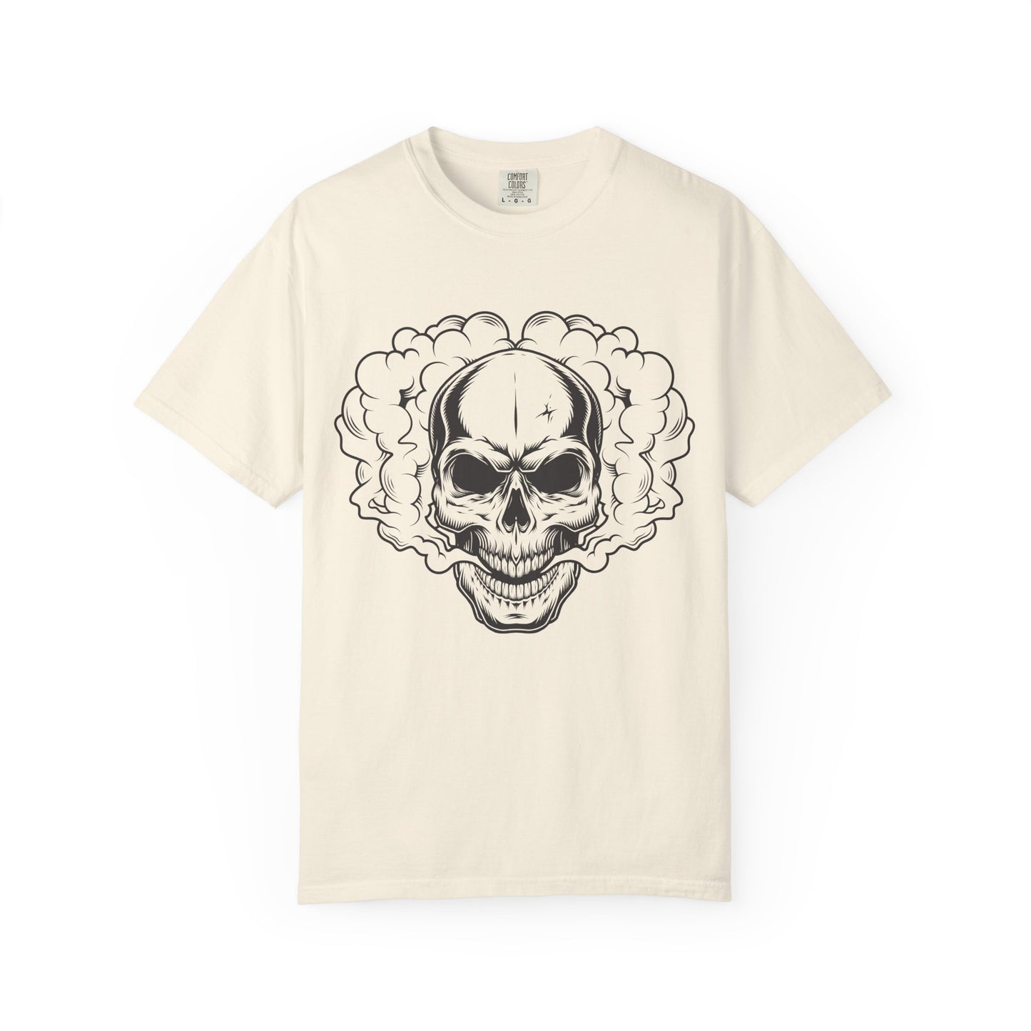 Camiseta unisex de algodón con calavera 