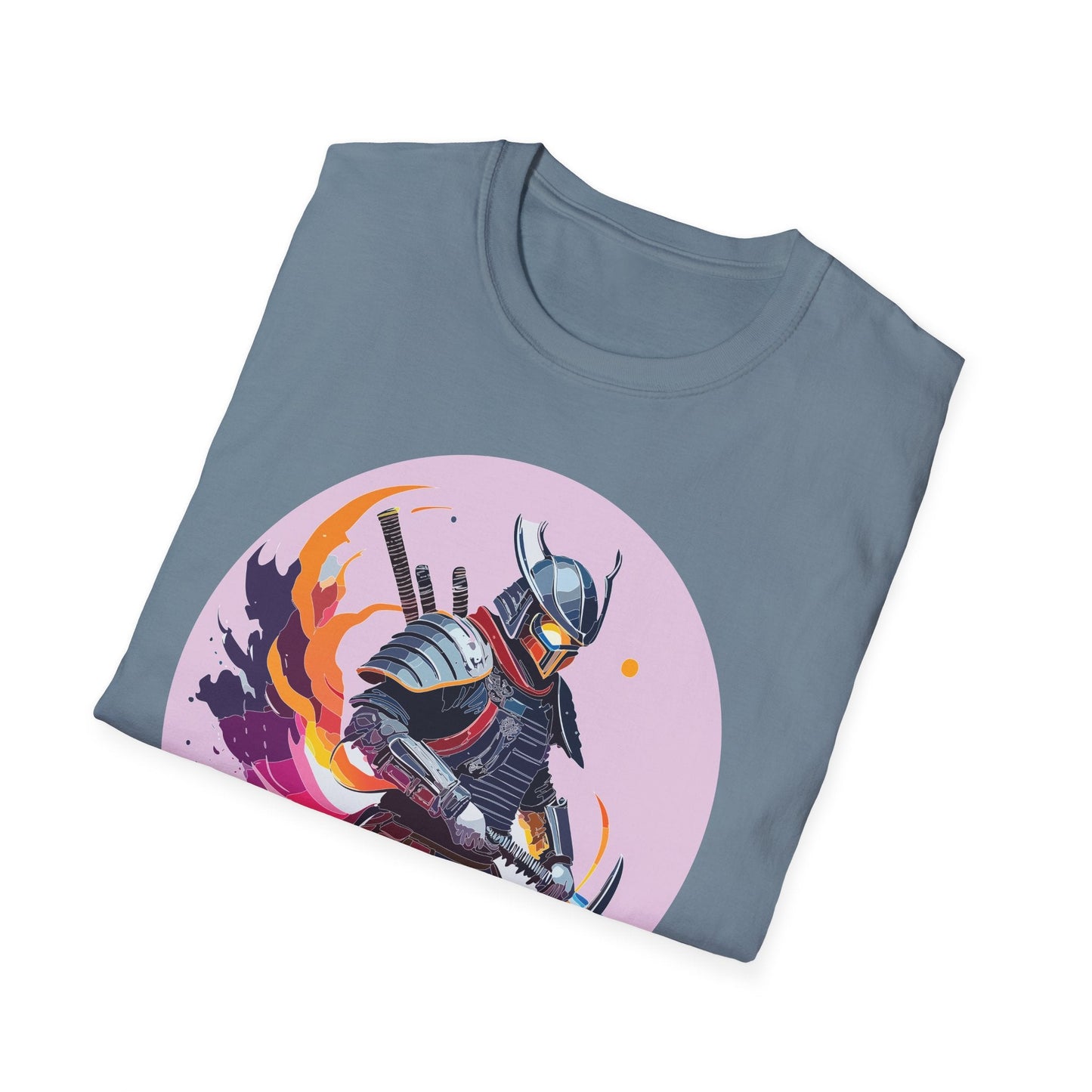Samurai Shirt Unisex Short Sleeve Tee With Samurai Print Softstyle Gildan 64000 Ring Spun Cotton