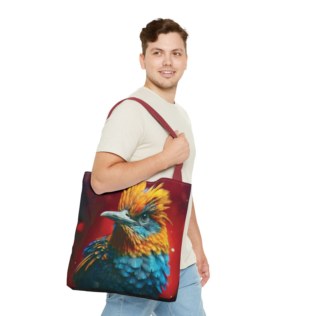 Bolsa de lona con estampados de animales 