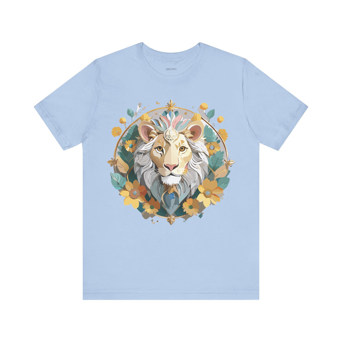 Medallion Graphic Unisex Cotton Bella+Canvas Tee with Art Design d57