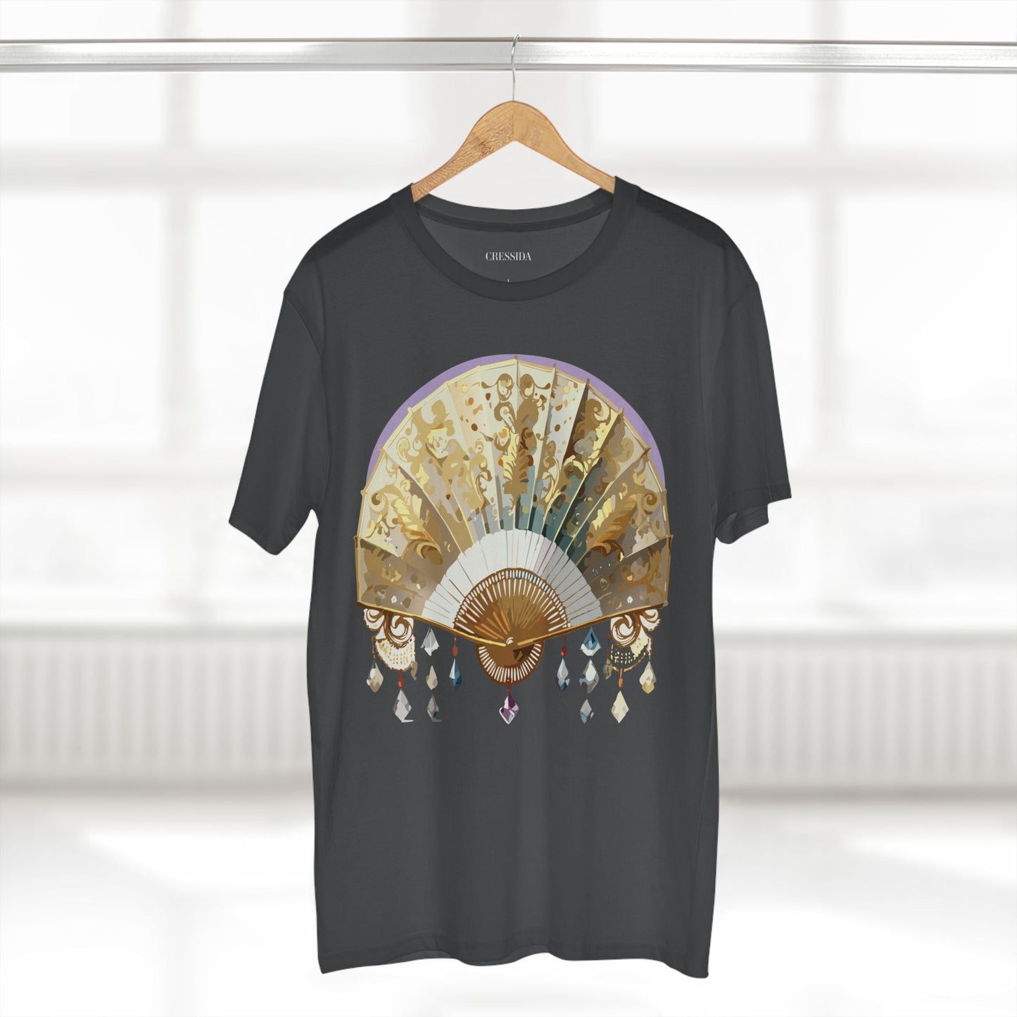 Antique Fan Graphic Design T-Shirt Unisex 100 Cotton Floral Carnival Artwork Tee 28