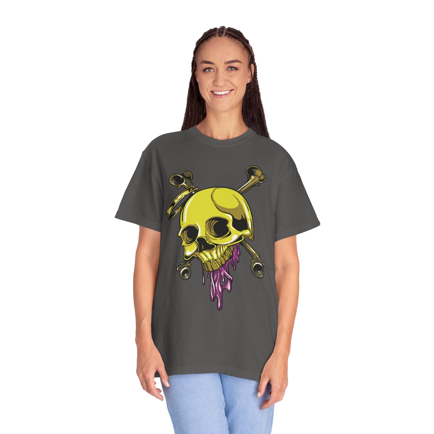 Unisex Cotton Tee Shirt with Skull