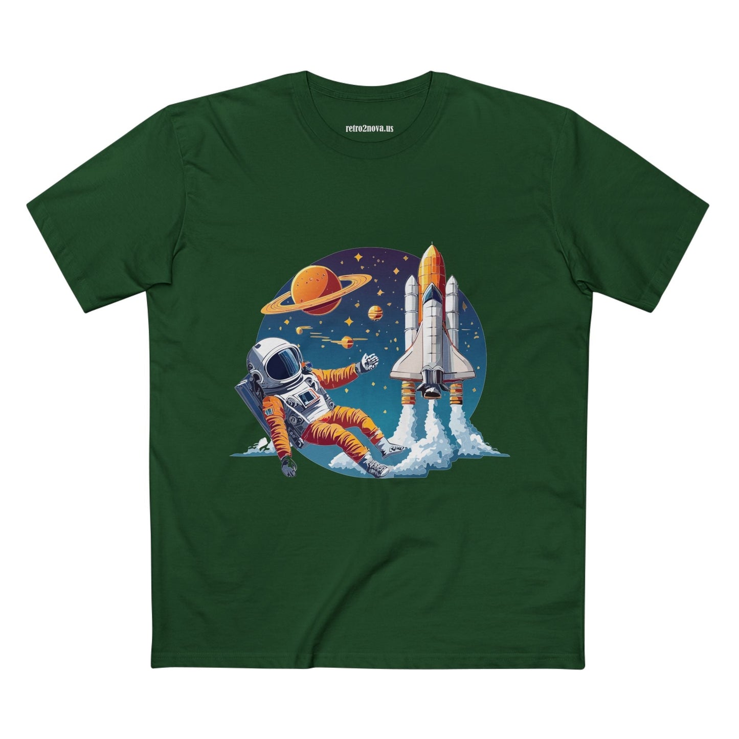 Cosmos Astronaut Shirt CS 24 Unisex Premium Cotton Tee With Original Art Design Retro2Nova