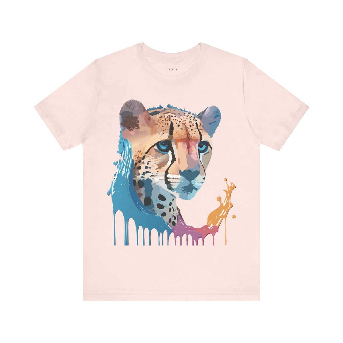 Cheetah Graphic Unisex Cotton Bella+Canvas Tee with Art Animal Design e3