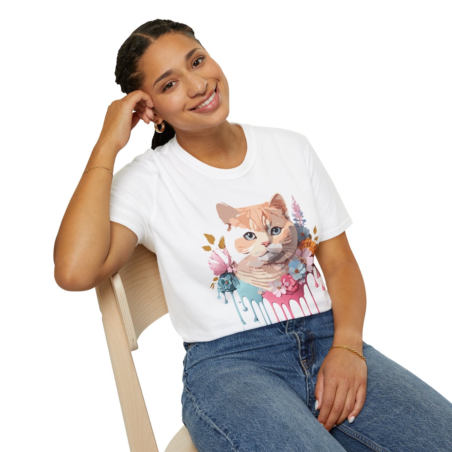 Cat Shirt Unisex Kitten Tee Softstyle Gildan 64000 Cotton Tee