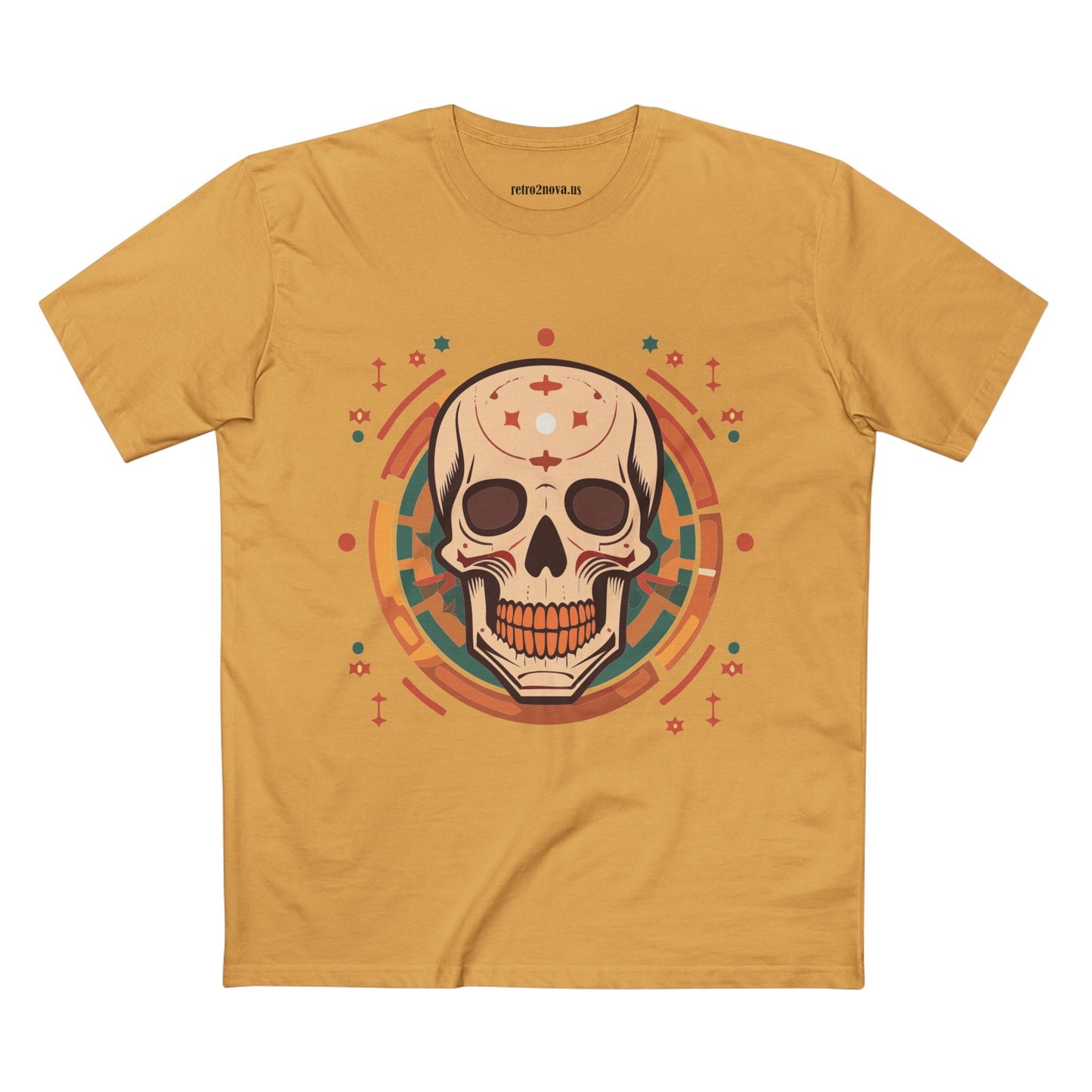 Skull Shirt Unisex Skeleton Tee Premium Cotton With Original Art Design From Retro2Nova Collection