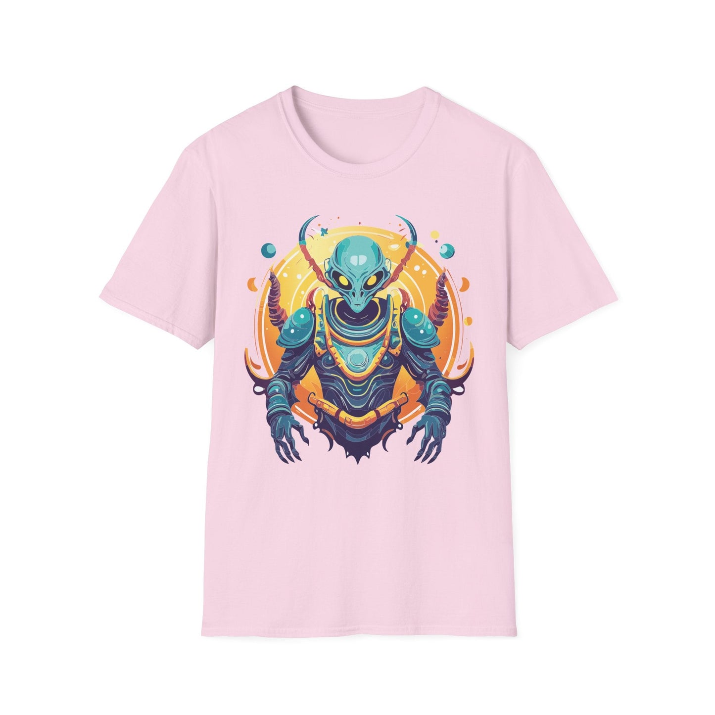Alien Graphic Unisex Cotton Softstyle UFO Artwork Tee 16
