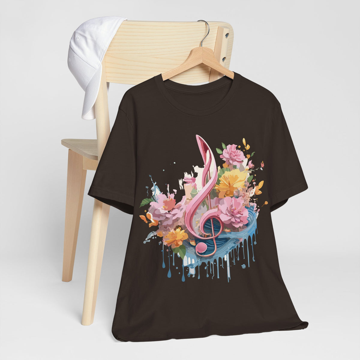 Music Graphic Unisex Cotton Bella+Canvas Tee with Art Design m133
