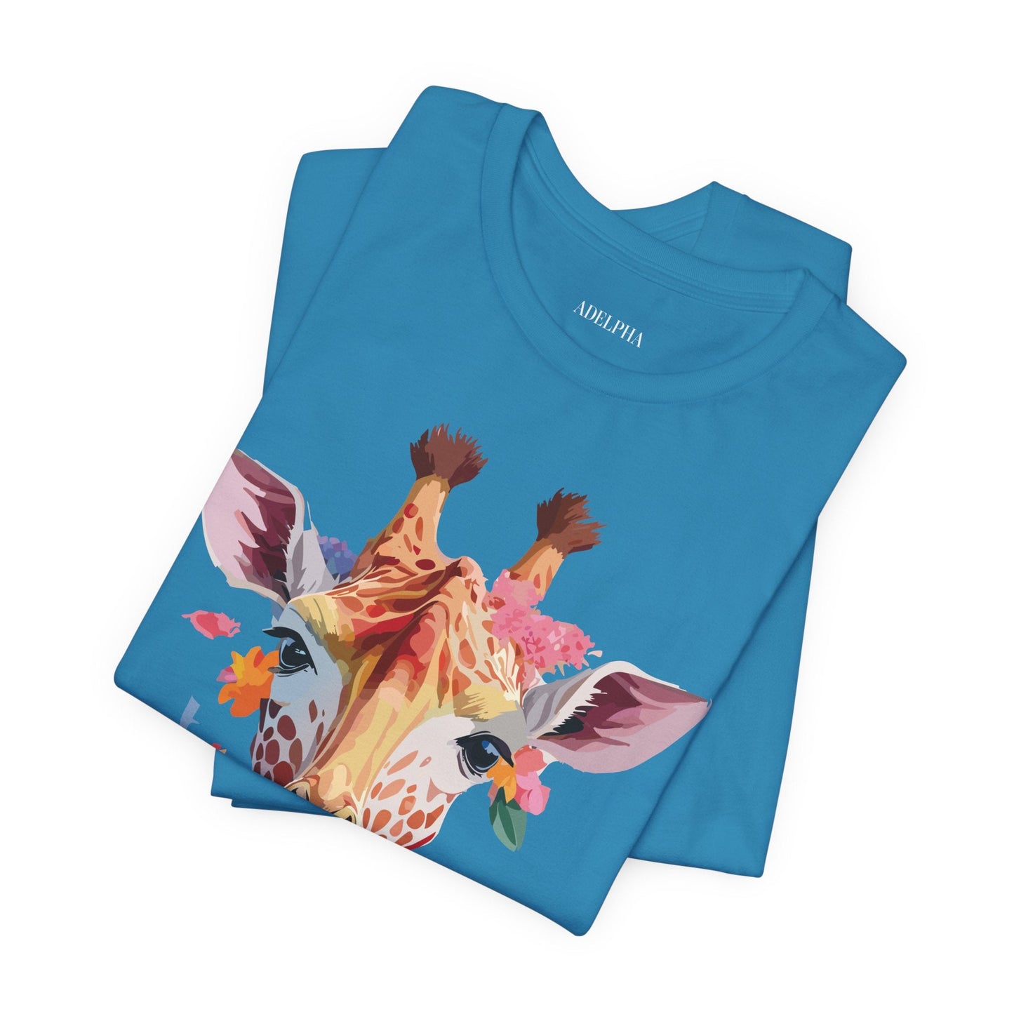 Giraffe Graphic Unisex 100 Cotton Vintage Animal Art T-Shirt 2
