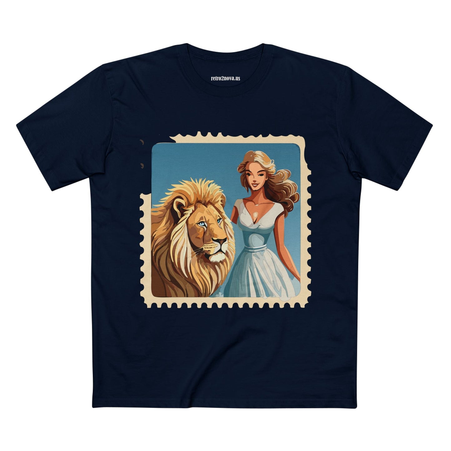 Postage Stamp Shirt Unisex Premium Cotton Tee With Original Art Design Retro2Nova PS54